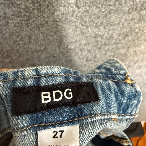 BDG Overalls Women 27 Blue Faded Denim Outdoor Utility Pockets Carpenter Y2K 90s - Picture 12 of 12